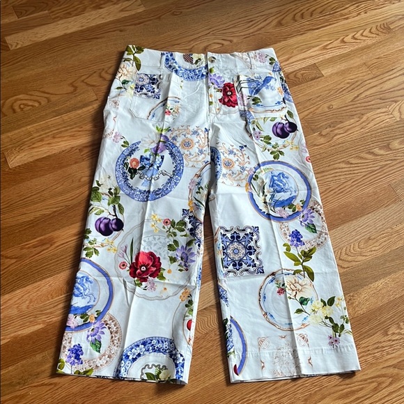 Anthropologie The Colette Cropped Wide-Leg Pants Size 33 NWT - Picture 2 of 16